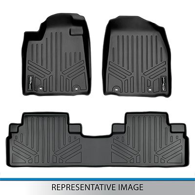 SMARTLINER 2 Rows Custom-Fit Floor Liners for 2020-2025 Chevrolet Silverado 2500 HD Crew Cab, Gasoline, Bench or Bucket