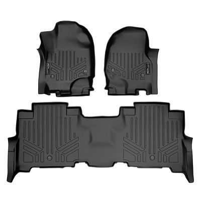 SMARTLINER 1st Row Custom Fit Floor Liners Compatible with 2020-2025 Chevrolet Silverado 3500 HD Double Cab, Gasoline, Carpet,