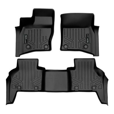 SMARTLINER 3 Rows Custom Fit Floor Liners for 2005-2011 Toyota Tacoma Double Cab, Gasoline, CarpetFits Automatic Only