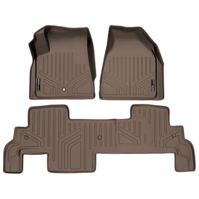 SMARTLINER 2 Rows Custom Fit Floor Liners for 2018-2024 Lincoln Navigator, Gasoline, 7 Passenger, Without Center Console