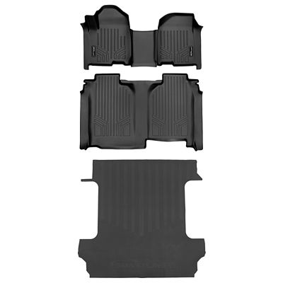 SMARTLINER 1st-Row Custom-Fit Floor Liners with 1999 GMC Sierra Double Cab, Gas, No Over-Hump, No 4x4 Shifter