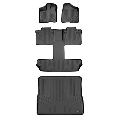 SMARTLINER 3 Rows Custom Fit Floor Liners Compatible with 2014-2015 Kia Sorento 7 Passenger, Gasoline