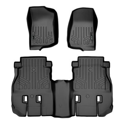 SMARTLINER Cargo Custom Fit Floor Liners Compatible with 2007-2010 Ford Expedition EL 7 Passenger and 8 Passenger, Gasoline