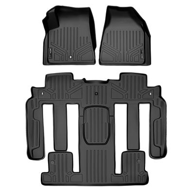 SMARTLINER 2 Rows Custom Fit Floor Liners Compatible with 2018-2022 Lexus RX L, Gasoline, Hybrid