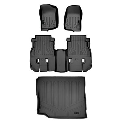 SMARTLINER 2 Rows Custom Fit Floor Liners Compatible with 2012 Ram 3500 Crew Cab, Gasoline, No PTO Kit, 1st Row