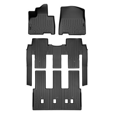 SMARTLINER 2nd Row Custom Fit Floor Liners Compatible with 2013-2018 Hyundai Santa Fe, Gasoline, 5-7 Passenger