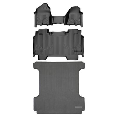 SMARTLINER 1st Row Custom Fit Floor Liners Compatible with 2007-2014 Chevrolet Suburban 7 Passenger and 8 Passenger, Gasoline