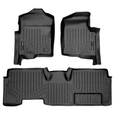 SMARTLINER 2 Row Floor Liners For 2011 - 2014 Ford F-150 Super Cab (4)