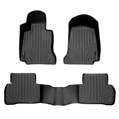 SMARTLINER 2nd Row Custom Fit Floor Liners for 2014-2021 Toyota Tundra Crew Max, Gasoline, Fits without Rear Under-Seat Storage