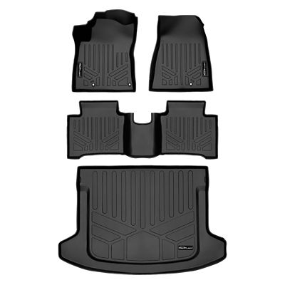 SMARTLINER 2 Rows Custom Fit Floor Liners Compatible with 2008-2013 Toyota Highlander, Gasoline