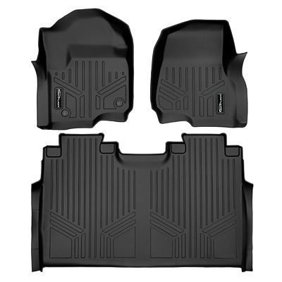 SMARTLINER 2 Row Floor Liners For 2017 - 2025 Ford F-450 Super Crew