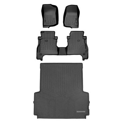 SMARTLINER 2 Rows Custom Fit Floor Liners Compatible with 2017-2025 Ford F-250 SuperCrew, Gasoline, 1st Row Buckets
