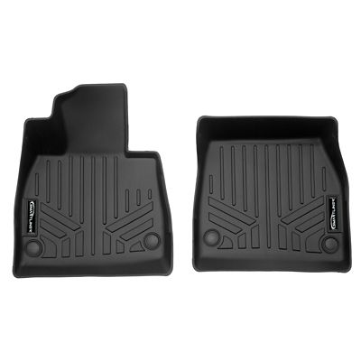 SMARTLINER 2 Rows Custom-Fit Floor Liners for 2007-2013 Chevrolet Silverado 1500 Double Cab, Gasoline, Not 4x4, No PTO Kit