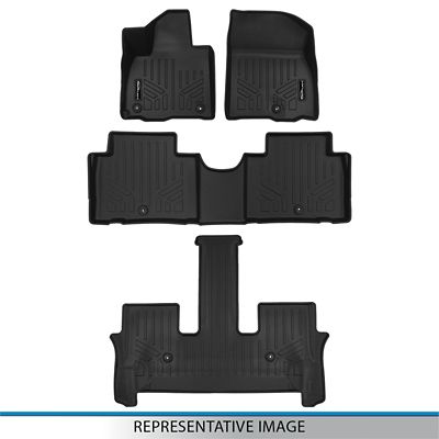 SMARTLINER 2nd Row Custom Fit Floor Liners Compatible with 2008-2010 Ford F-450 Super Cab, Gasoline, Carpet