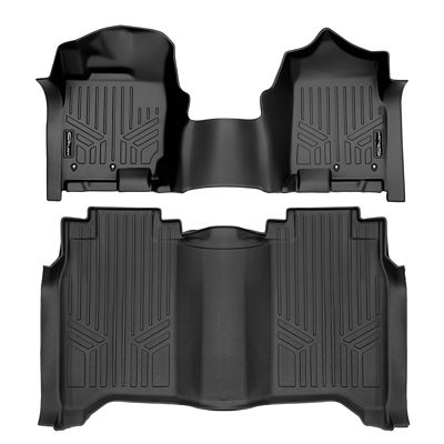 SMARTLINER 2 Rows Custom Fit Floor Liners Compatible with 2012 Ram 2500 Mega Cab, Gasoline, Carpet, No PTO, No 4x4, 1st Row