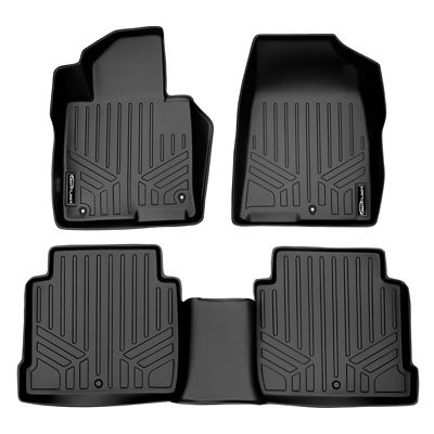 SMARTLINER 2 Rows Custom Fit Floor Liners Compatible with 2019 GMC Sierra 1500 Limited Gasoline Carpet Over the Hump Not 4x4