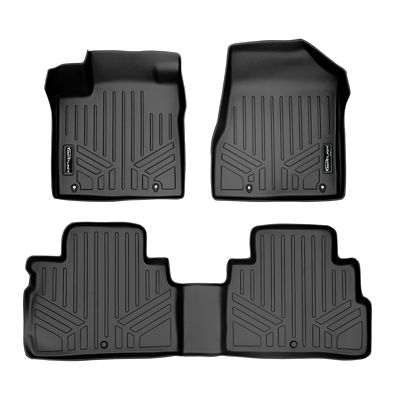 SMARTLINER 2 Rows Custom Fit Floor Liners Compatible with 2022-2025 Jeep Grand Wagoneer 8 Passenger, Gasoline