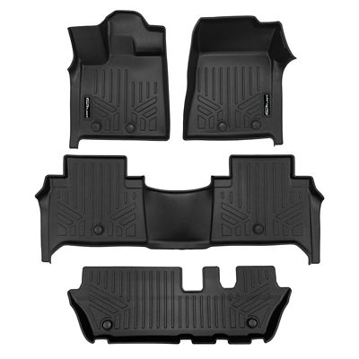 SMARTLINER 2 Rows Custom Fit Rubber Liners Compatible with 2018 Jeep Wrangler JL 4 Door, Gasoline, 2018 Model Year Only