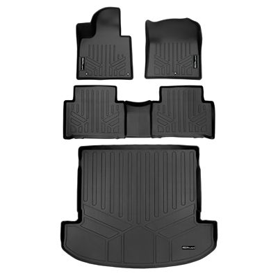 SMARTLINER 1st-Row Custom-Fit Floor Liners with 2007-2014 GMC Sierra 2500 HD Crew Cab, Gas, No 4x4 Shifter