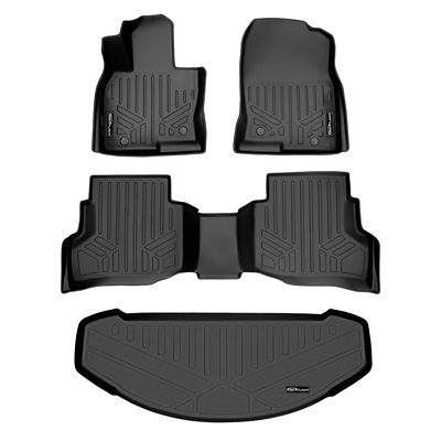 SMARTLINER 2 Rows Custom Fit Floor Liners Compatible with 2014-2020 Acura MDX, Gasoline