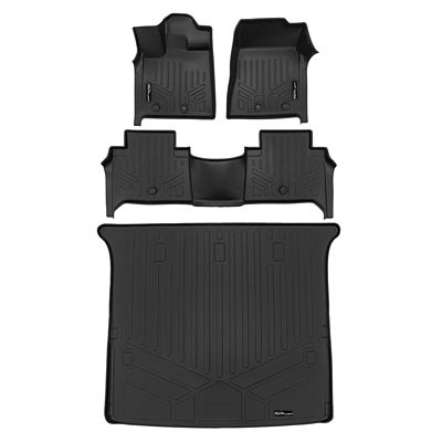 SMARTLINER 2 Rows Custom Fit Floor Liners Compatible with 2013-2020 Toyota Sienna 8 Passenger, Gasoline