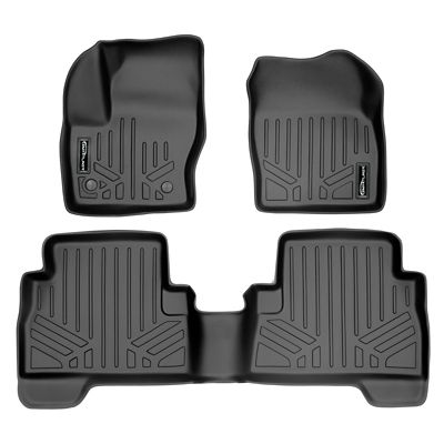 SMARTLINER 2 Rows Custom Fit Floor Liners for 2012 Ram 1500 Crew Cab, Gasoline, Carpet, No PTO, No 4x4, Single Driver Hook