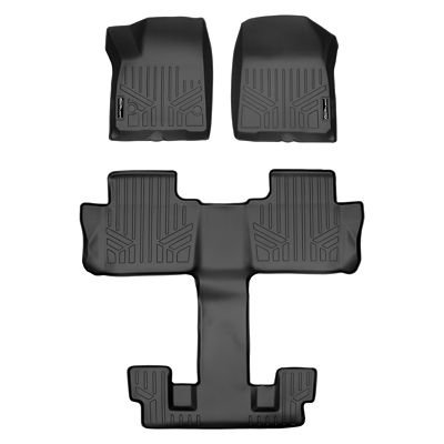 SMARTLINER 1st Row Custom Fit Floor Liners Compatible with 2008-2010 Ford F350 SuperCrew, Gasoline, Carpet, Not 4x4
