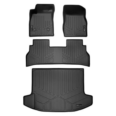 SMARTLINER 2 Rows Custom Fit Floor Liners Compatible with 2011-2012 Toyota Sienna 7 Passenger, Gasoline