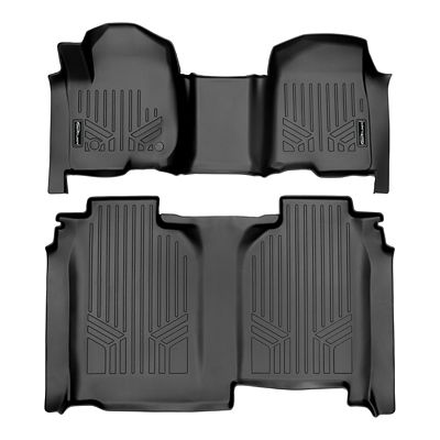 SMARTLINER 1st Row Custom Fit Floor Liners Compatible with 2014-2018 GMC Sierra 1500 Crew Cab, Gasoline, Carpet, Not 4x4