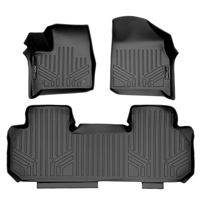 SMARTLINER 3 Rows Custom Fit Floor Liners for 2024-2025 Toyota Grand Highlander Gasoline and Hybrid 7 and 8 Passenger TrimLine