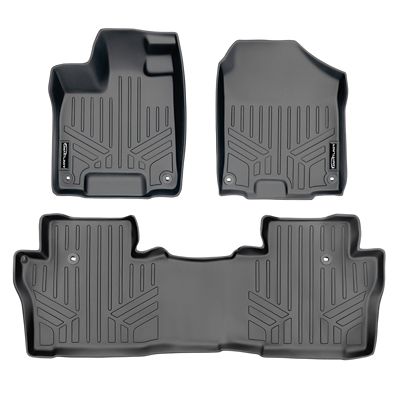 SMARTLINER 1st Row Custom Fit Floor Liners Compatible with 2015-2018 Jeep Wrangler 4 Door and Unlimited and JK, Gasoline