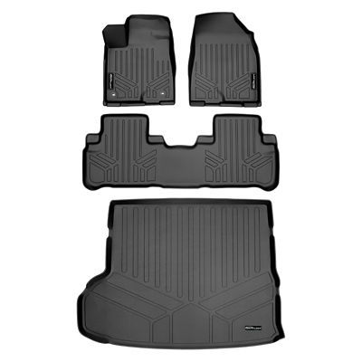 SMARTLINER 2nd Row Custom Fit Floor Liners Compatible with 1999-2007 Ford F-250 Super Cab, Gasoline, Carpet