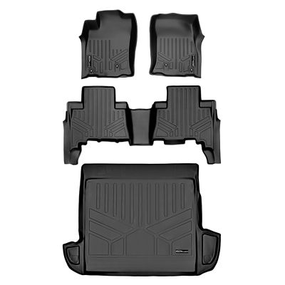 SMARTLINER 2 Rows Custom Fit Floor Liners Compatible with 2023-2025 Mercedes-Benz EQE SUV, Electric