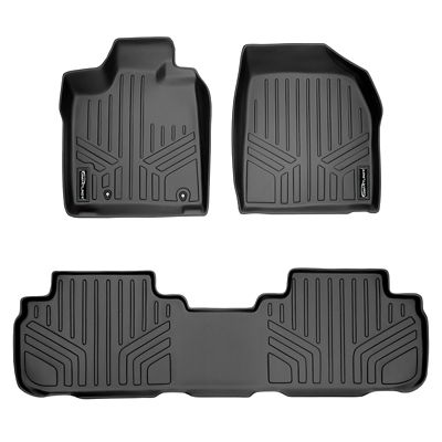SMARTLINER 2 Rows Custom Fit Floor Liners Compatible with 2019-2020 BMW X7 50i-M50i 7 Passenger, Gasoline