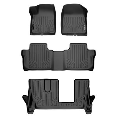 SMARTLINER 2 Rows Custom Fit Floor Liners Compatible with 2019-2025 Chevrolet Blazer, Gasoline