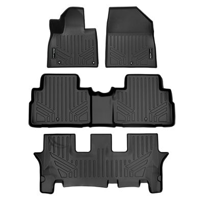 SMARTLINER 2 Rows Custom Fit Floor Liners Compatible with 2014-2016 Mercedes-Benz GL Class, Gasoline