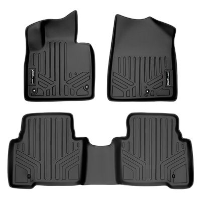 SMARTLINER 2nd Row Custom Fit Floor Liners for 2015-2025 Ford F150 SuperCrew, Gasoline, and Vinyl, Fits 1st Row Buckets