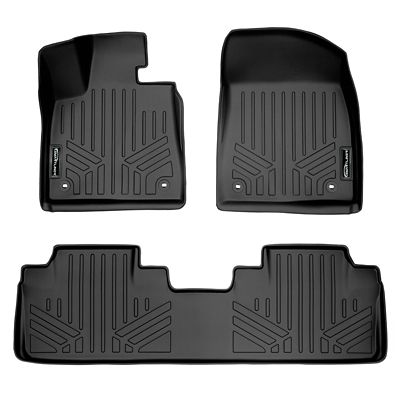 SMARTLINER 1st Row Custom Fit Floor Liners for 2015-2019 GMC Sierra 3500 HD Double Cab, Gasoline, Bench or Bucket, Not for 4x4