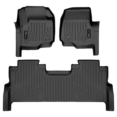 SMARTLINER 2 Rows Custom Fit Floor Liners for 2021-2024 Ram 1500 TRX, Gasoline, 2nd Row without Rear Under-Seat Storage