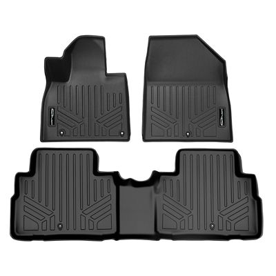 SMARTLINER 2 Row Floor Liners For 2020 - 2025 Kia Telluride 8 Passenger And 7 Passenger
