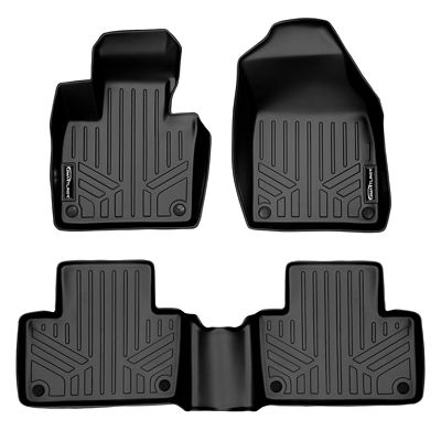 SMARTLINER 2 Rows Custom Fit Floor Liners Compatible with 2019-2024 Ram 1500 Classic Crew Cab Gasoline Carpet Bench or Bucket