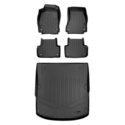 SMARTLINER 2-Row Custom-Fit Floor Liners with 2007-2014 GMC Sierra 3500 HD Crew Cab, Gas, No 4x4 Shifter