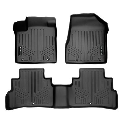 SMARTLINER 4 Rows Custom Fit Floor Liners Compatible with 2020-2025 Kia Telluride, Gasoline, 7 Passenger, Buckets, No Console