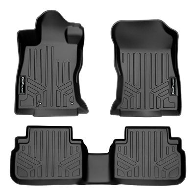 SMARTLINER 2 Rows Custom Fit Floor Liners Compatible with 1999-2007 Ford F250 SuperCrew, Gasoline, Carpet, Not 4x4