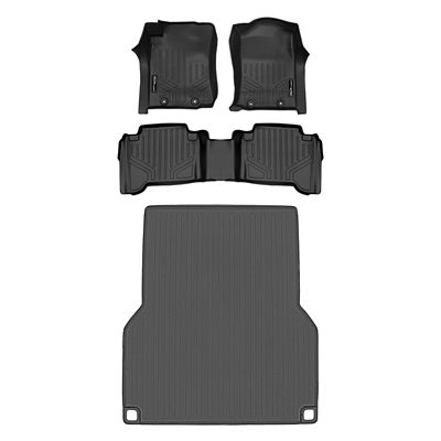 SMARTLINER 2nd Row Custom Fit Floor Liners Compatible with 2004-2007 Nissan Titan Crew Cab, Gasoline, Carpet