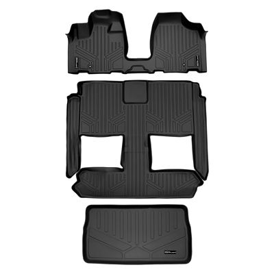 SMARTLINER 2 Rows Custom Fit Floor Liners Compatible with 2020-2025 Volkswagen Atlas Cross Sport, Gasoline