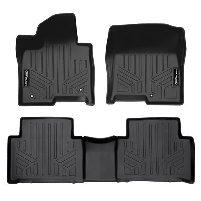 SMARTLINER 2 Rows Custom Fit Floor Liners for 2011-2014 Ford Explorer 8 Passenger, Gasoline, Fits 2nd Row Bench Seat