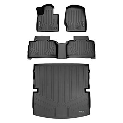 SMARTLINER 2 Rows Custom Fit Floor Liners Compatible with 2015-2021 Mercedes-Benz C-Class Sedan, Gasoline