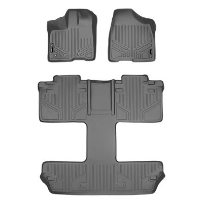 SMARTLINER 3rd Row Custom Fit Floor Liners for 2024-2025 Mazda CX 90 PHEV, Plug In Hybrid, 7 Passenger, 2nd Row Buckets