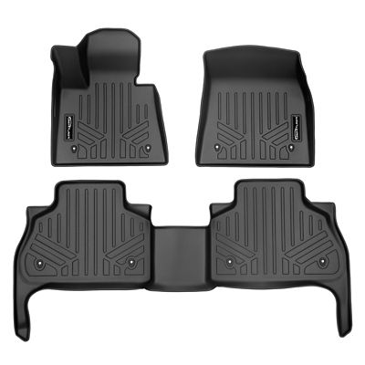 SMARTLINER 2-Row Custom-Fit Floor Liners with 2007-2013 GMC Sierra 2500 HD Double Cab, Gas, No Over-Hump, Bench or Bucket Seats